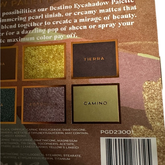 NEW In Box Alamar Cosmetics Destino Eyeshadow Palette 10 Color - Picture 6 of 8